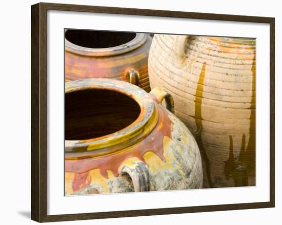 Pots on Display at Viansa Winery, Sonoma Valley, California, USA-Julie Eggers-Framed Photographic Print