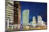 Potsdamer Platz at night, Berlin, Germany-Sabine Lubenow-Mounted Photographic Print