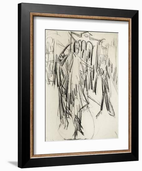 Potsdamer Platz II-Ernst Ludwig Kirchner-Framed Art Print