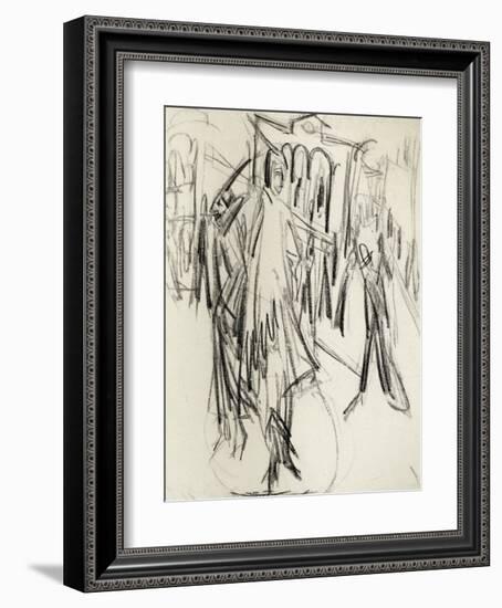 Potsdamer Platz II-Ernst Ludwig Kirchner-Framed Art Print