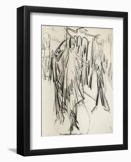 Potsdamer Platz II-Ernst Ludwig Kirchner-Framed Art Print