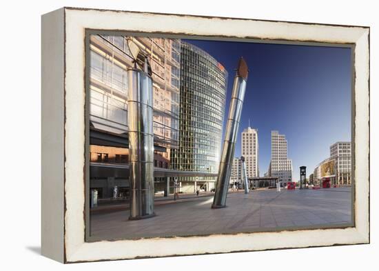 Potsdamer Platz Square with DB Tower, Berlin Mitte, Berlin, Germany, Europe-Markus Lange-Framed Premier Image Canvas