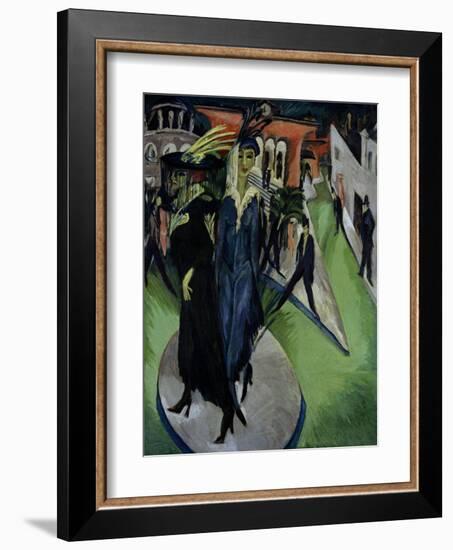 Potsdmer Platz-Ernst Ludwig Kirchner-Framed Art Print