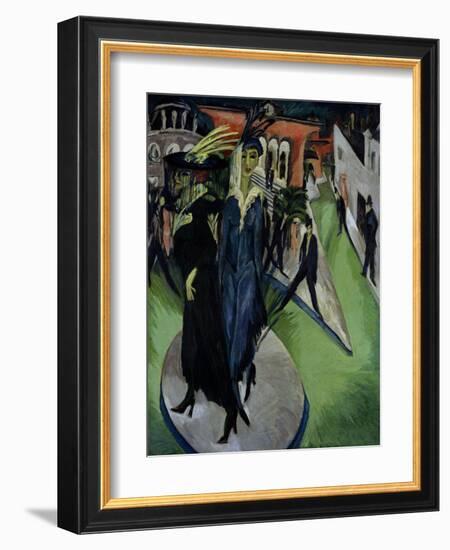 Potsdmer Platz-Ernst Ludwig Kirchner-Framed Art Print