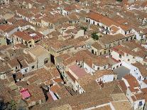 Aerial View of Roof Tops of the City Centre Seen from the Rock, in Cefalu, Sicily, Italy-Pottage Julian-Photographic Print