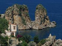 Aerial View of Roof Tops of the City Centre Seen from the Rock, in Cefalu, Sicily, Italy-Pottage Julian-Photographic Print