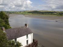 Taf Estuary with Dylan Thomas Boathouse, Laugharne, Carmarthenshire, South Wales, United Kingdom-Pottage Julian-Photographic Print