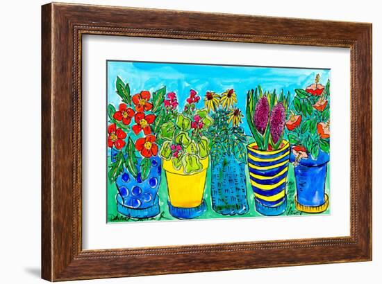 Potted Flower Garden-Deborah Cavenaugh-Framed Art Print