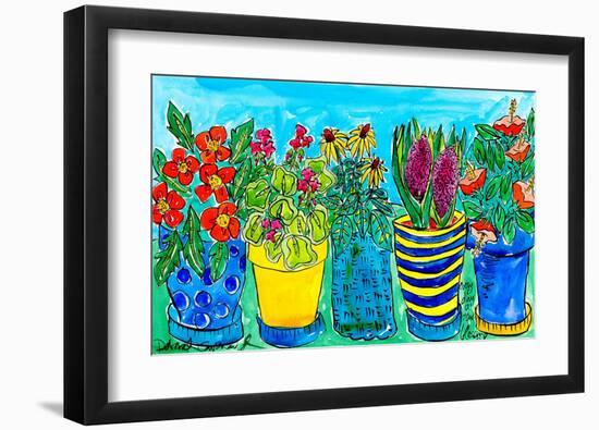 Potted Flower Garden-Deborah Cavenaugh-Framed Art Print