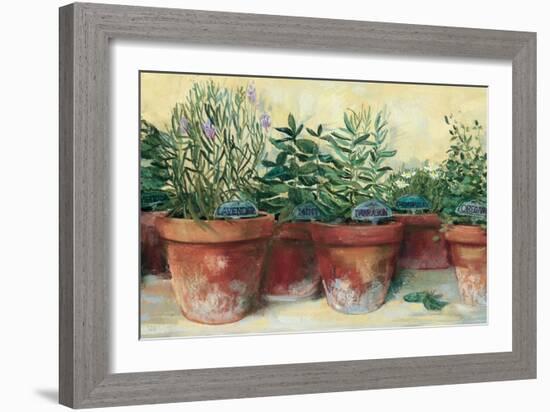 Potted Herbs I-Carol Rowan-Framed Art Print