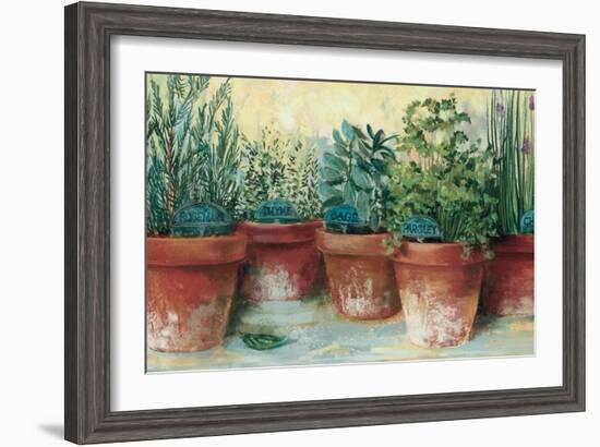 Potted Herbs II-Carol Rowan-Framed Art Print