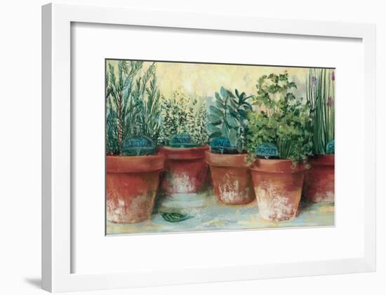 Potted Herbs II-Carol Rowan-Framed Art Print