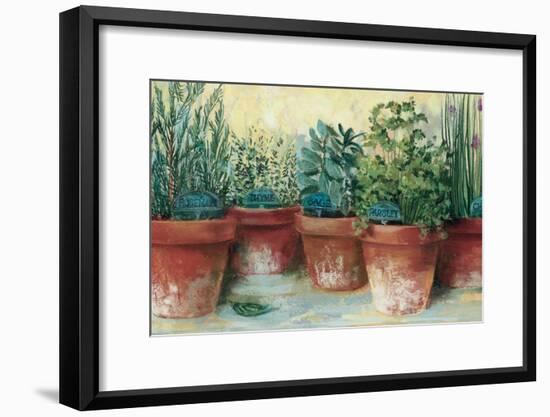 Potted Herbs II-Carol Rowan-Framed Art Print