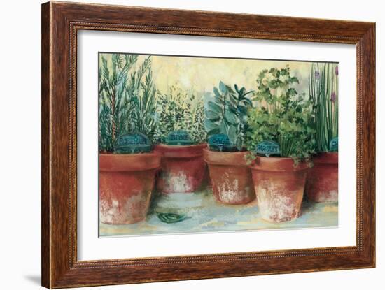 Potted Herbs II-Carol Rowan-Framed Art Print