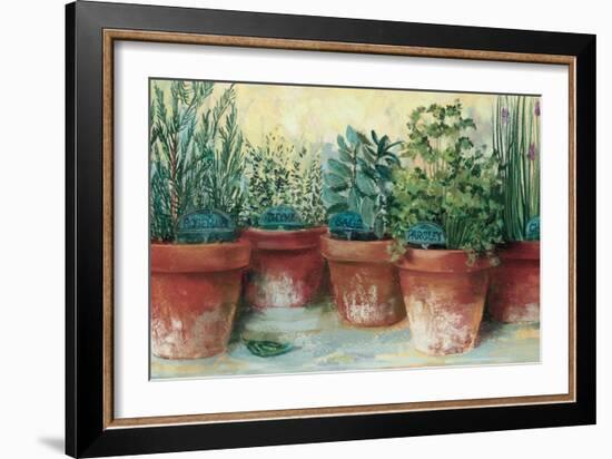 Potted Herbs II-Carol Rowan-Framed Art Print