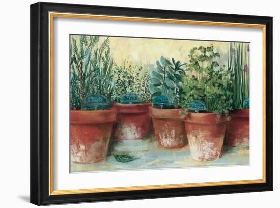 Potted Herbs II-Carol Rowan-Framed Art Print