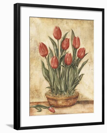 Potted Tulips-Tina Chaden-Framed Art Print