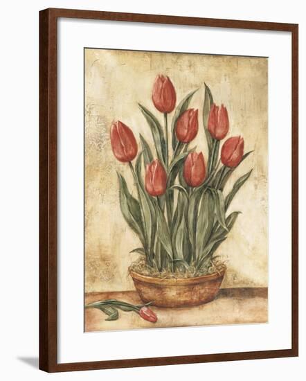 Potted Tulips-Tina Chaden-Framed Art Print