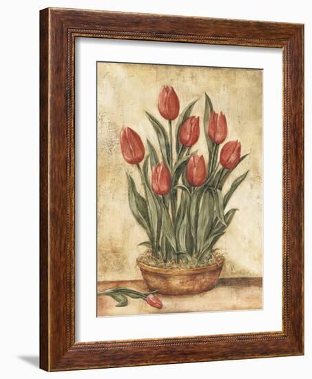 Potted Tulips-Tina Chaden-Framed Art Print