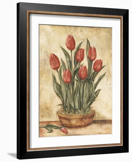 Potted Tulips-Tina Chaden-Framed Art Print