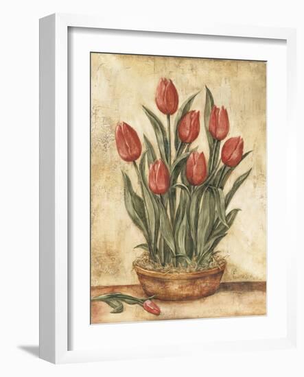 Potted Tulips-Tina Chaden-Framed Art Print