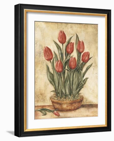 Potted Tulips-Tina Chaden-Framed Art Print