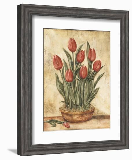 Potted Tulips-Tina Chaden-Framed Art Print