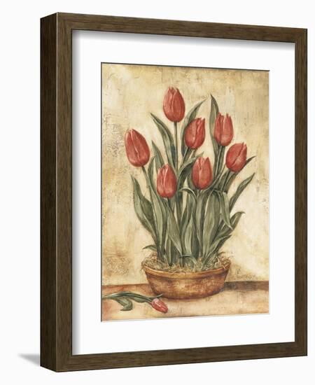 Potted Tulips-Tina Chaden-Framed Art Print