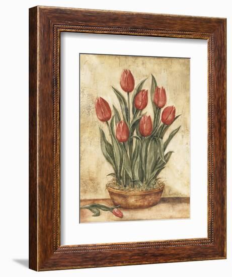 Potted Tulips-Tina Chaden-Framed Art Print