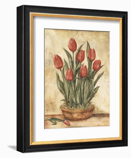 Potted Tulips-Tina Chaden-Framed Art Print