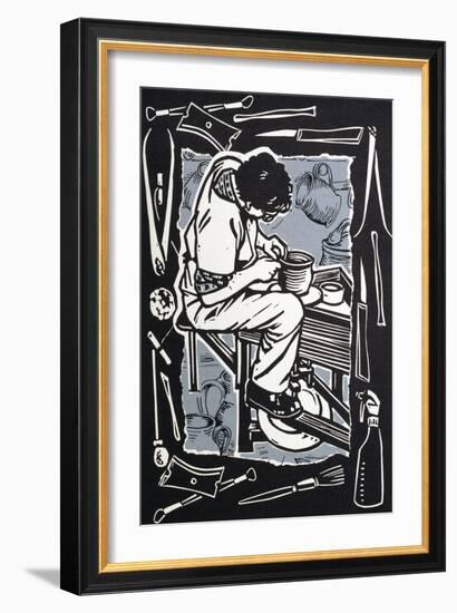 Potter, 1998-Karen Cater-Framed Giclee Print