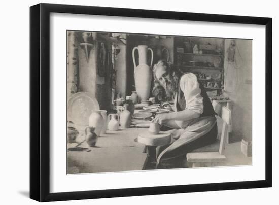 Potter at the Wheel-null-Framed Art Print