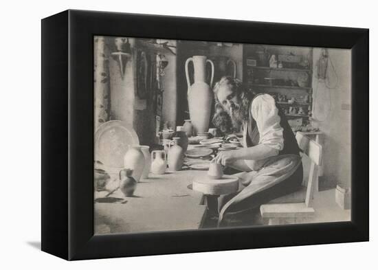 Potter at the Wheel-null-Framed Stretched Canvas