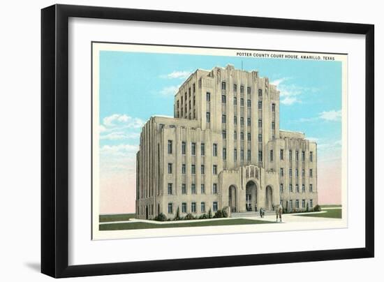 Potter County Courthouse, Amarillo-null-Framed Art Print