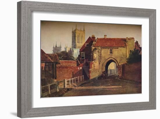 Potter Gate, Lincoln, (1800-184), 1937-Peter De Wint-Framed Giclee Print