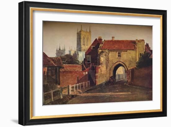 Potter Gate, Lincoln, (1800-184), 1937-Peter De Wint-Framed Giclee Print