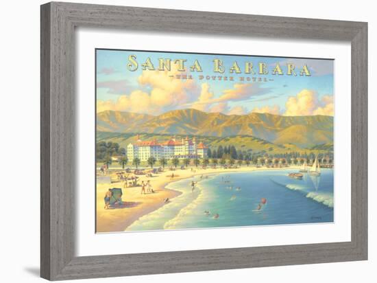 Potter Hotel Santa Barbara-Kerne Erickson-Framed Art Print