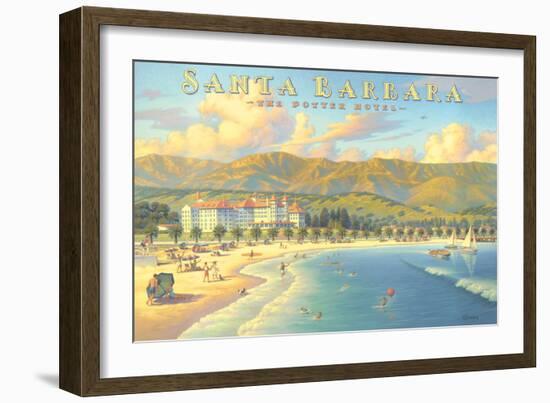 Potter Hotel Santa Barbara-Kerne Erickson-Framed Art Print