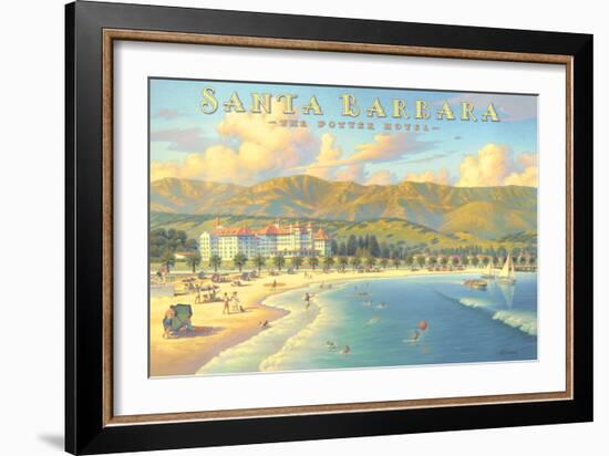 Potter Hotel Santa Barbara-Kerne Erickson-Framed Art Print