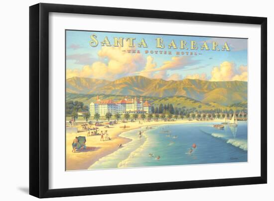 Potter Hotel Santa Barbara-Kerne Erickson-Framed Art Print