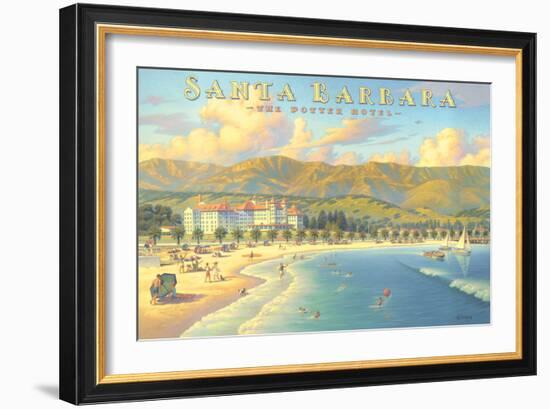 Potter Hotel Santa Barbara-Kerne Erickson-Framed Art Print