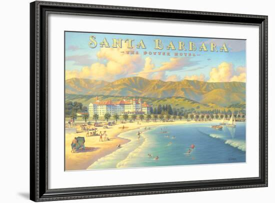 Potter Hotel Santa Barbara-Kerne Erickson-Framed Art Print