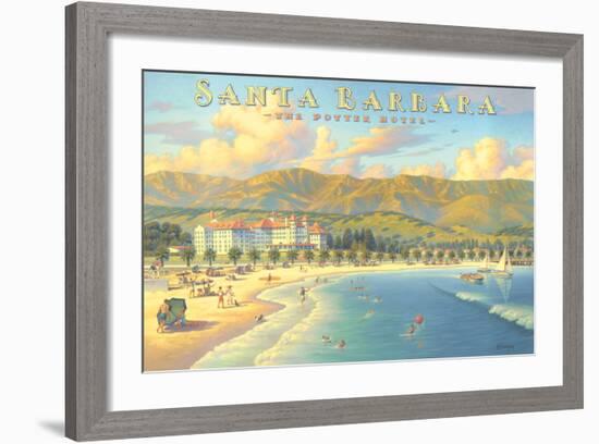 Potter Hotel Santa Barbara-Kerne Erickson-Framed Art Print