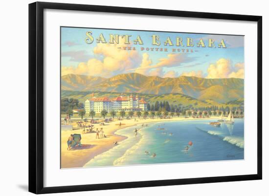 Potter Hotel Santa Barbara-Kerne Erickson-Framed Art Print