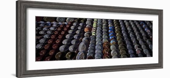 Pottery at a Market Stall, Bukhara, Uzbekistan-null-Framed Photographic Print