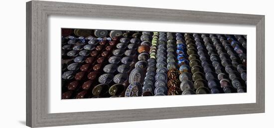 Pottery at a Market Stall, Bukhara, Uzbekistan-null-Framed Photographic Print