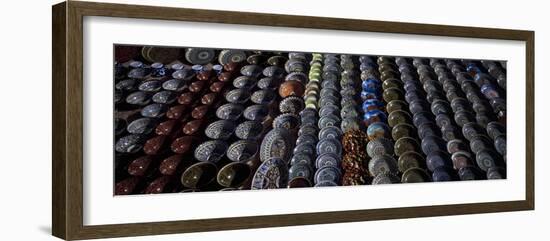 Pottery at a Market Stall, Bukhara, Uzbekistan-null-Framed Photographic Print