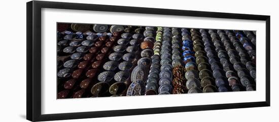 Pottery at a Market Stall, Bukhara, Uzbekistan-null-Framed Photographic Print