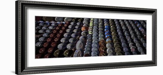 Pottery at a Market Stall, Bukhara, Uzbekistan-null-Framed Photographic Print