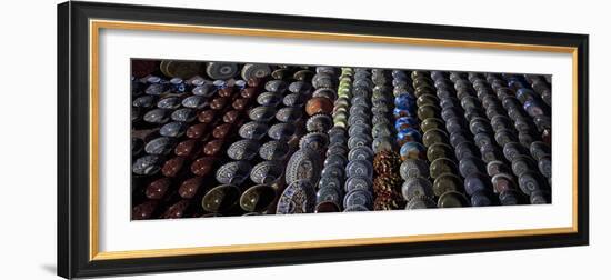 Pottery at a Market Stall, Bukhara, Uzbekistan-null-Framed Photographic Print